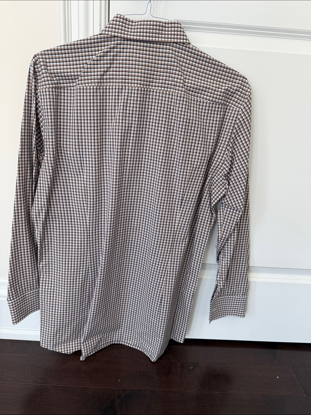 BOSS Cotton Brown and White Checked Dress Shirt - Picture 3 of 6